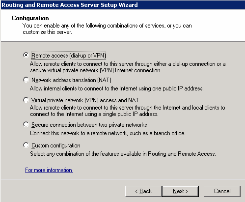 configuring vpn server 2008