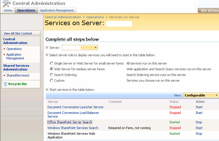 An indexer is not assigned to the SharePoint Service Provider